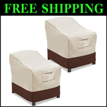 Load image into Gallery viewer, Small Waterproof Lounge Chair Covers - 600D Oxford Fabric in Beige &amp; Brown