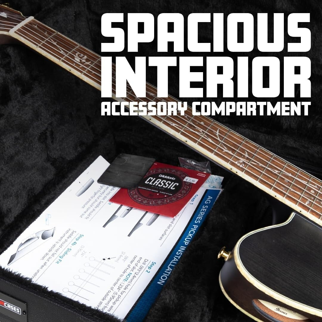 Locking Latch Bass Guitar Case - Hard-Wood Protection for Electric Instruments