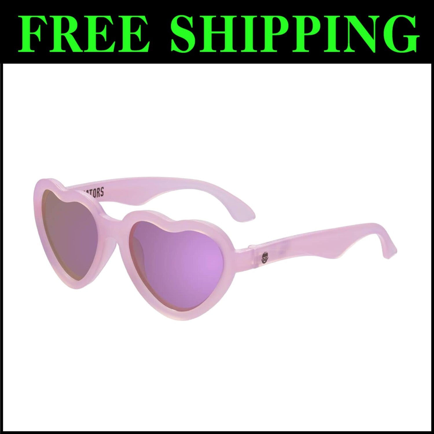 Adorable Heart-Shaped Kids Sunglasses – Polarized UV Protection & Flexible Fit