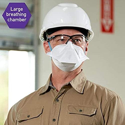 N95 Respirator Face Masks - 50 Disposable Masks with Large Breathing Chamber