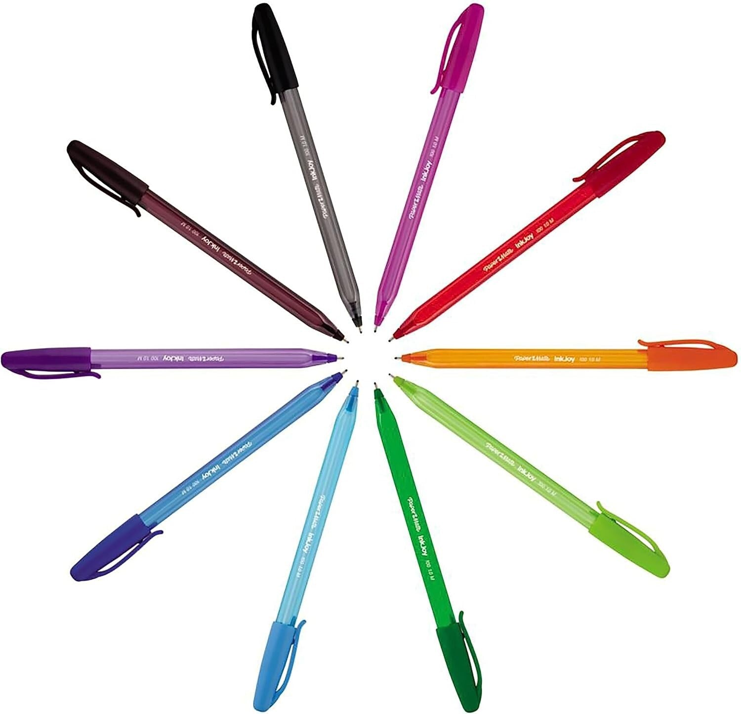 Pack of 100 InkJoy Ballpoint Pens - Black, Medium Tip 1.0mm with Smooth Ink Flow