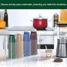 Load image into Gallery viewer, Acrylic Cup Holder with Handles for Countertop or Wall Mount - 4 Compartments
