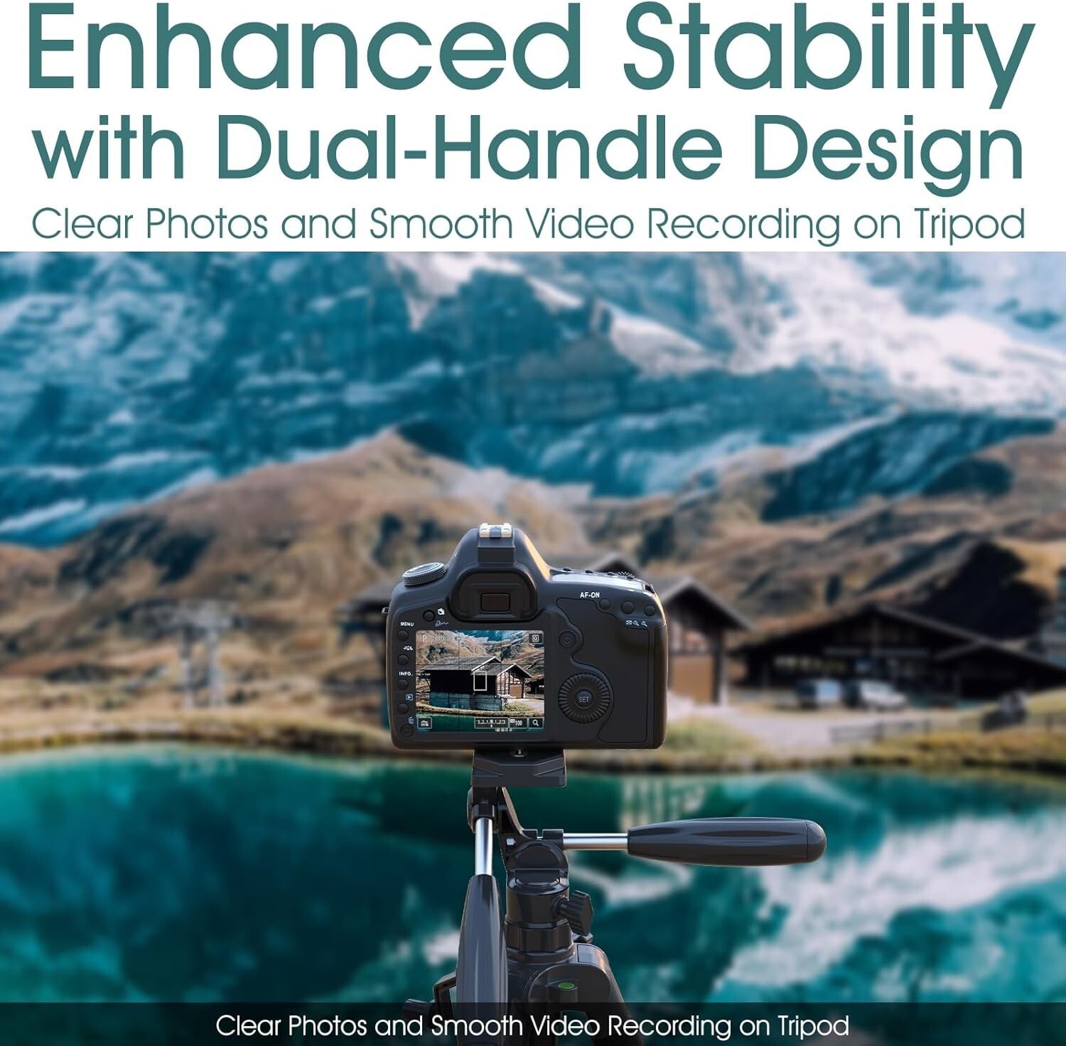 Lightweight 74" Heavy-Duty Tripod with Dual Handles for Every Photography Need