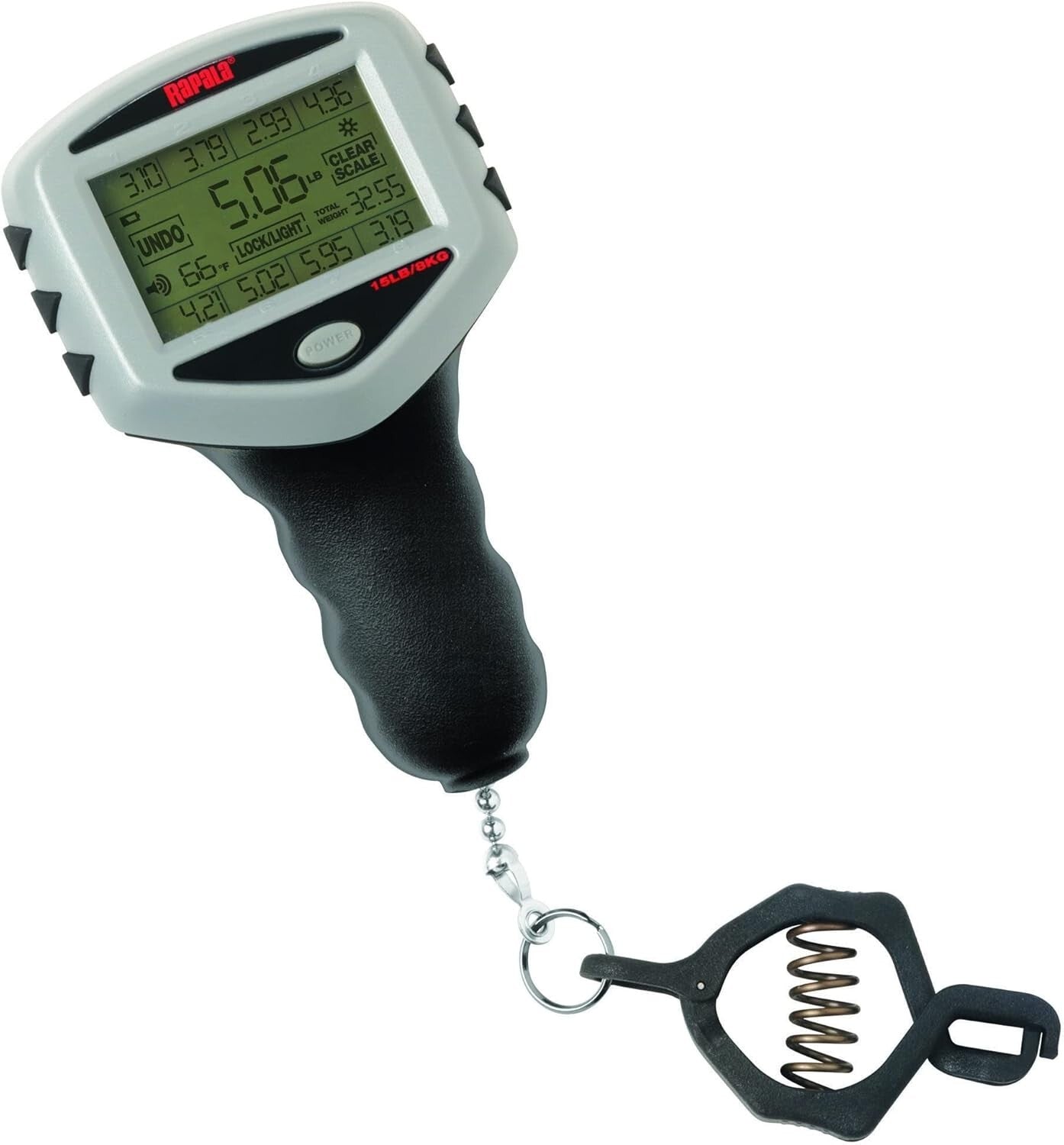 Lightweight Digital Fishing Scale with Heavy-Duty Clamp & Memory Function