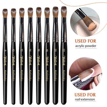 Load image into Gallery viewer, Lightweight Acrylic Nail Brush with Crimped Oval Head - Versatile &amp; Easy to Use