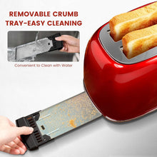 Load image into Gallery viewer, Compact Retro 2 Slice Toaster with Multiple Toasting Modes and Easy Clean Design