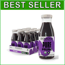 Load image into Gallery viewer, Natural Cold Pressed Prune Juice - 12 Pack, No Additives, Eco-Friendly Bottles