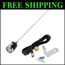 Load image into Gallery viewer, Stainless Steel NMO Antenna Kit - 21in VHF UHF Dual-Band with L Shape Bracket