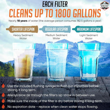 Load image into Gallery viewer, 5 Reusable Water Straws - Filters 1800 Gallons for Hiking, Travel, and Survival