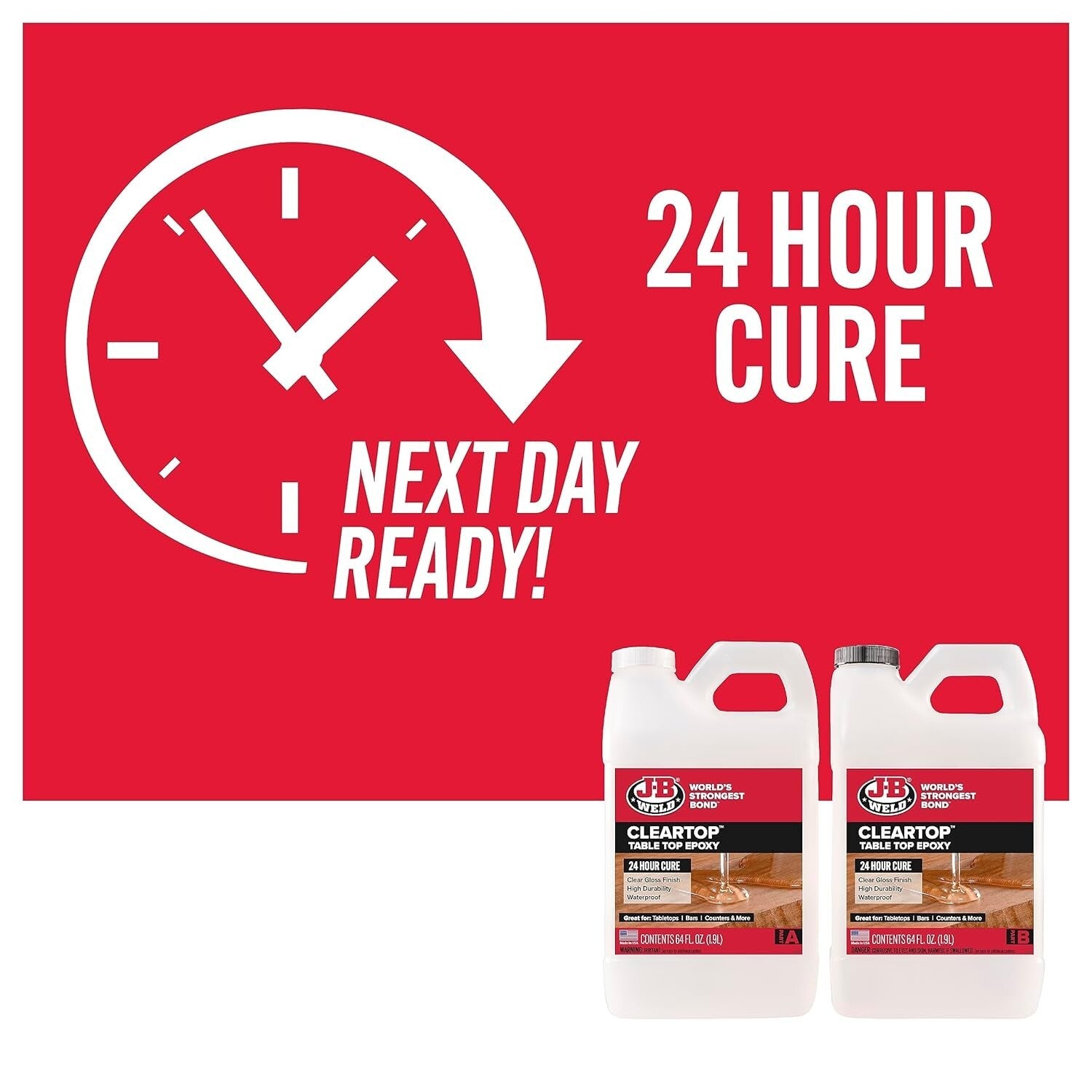 Durable Clear Epoxy Resin 1 Gallon Kit - Scratch & Impact Resistant for Crafts