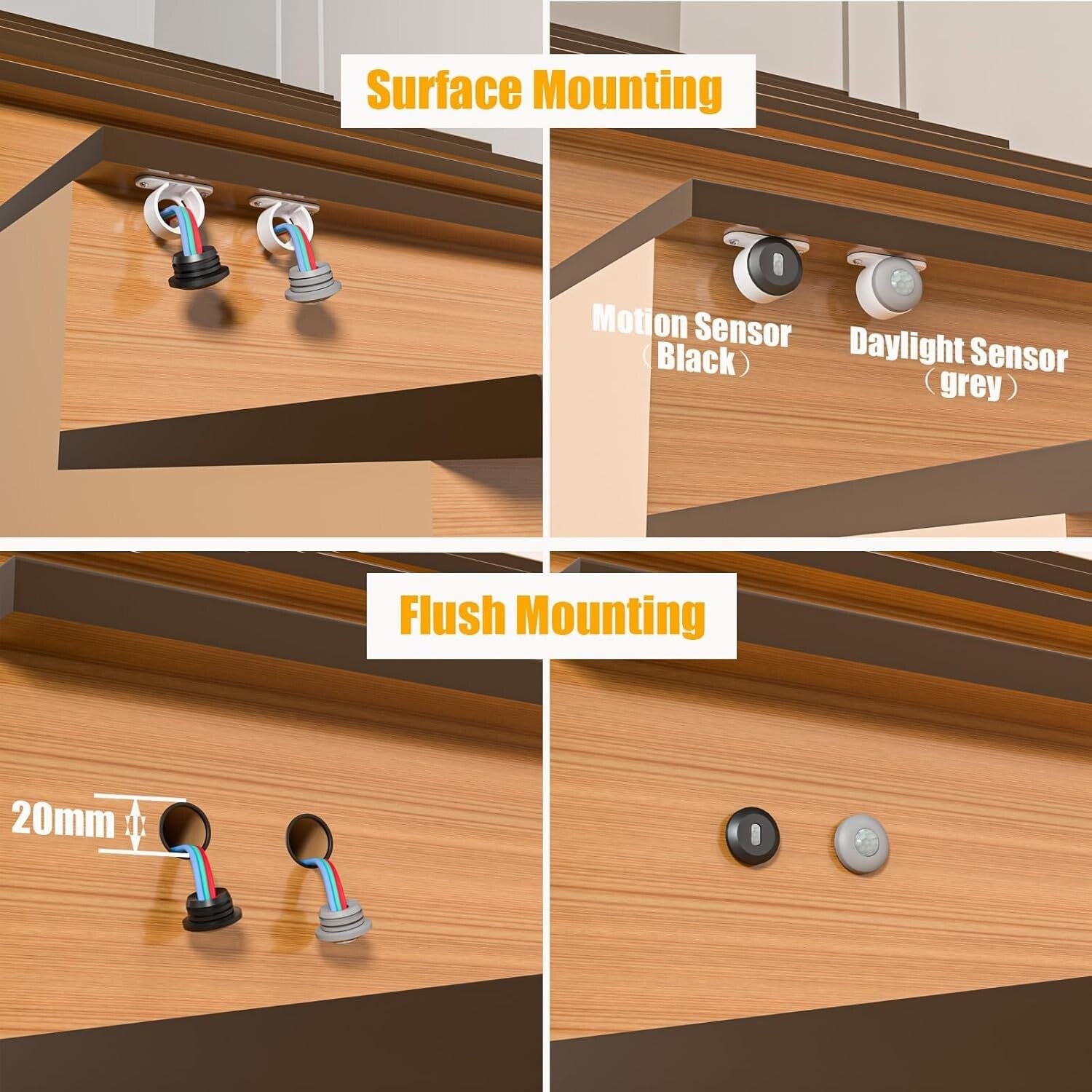 High-Performance COB LED Stair Lighting Kit - 40" Motion-Activated Illumination