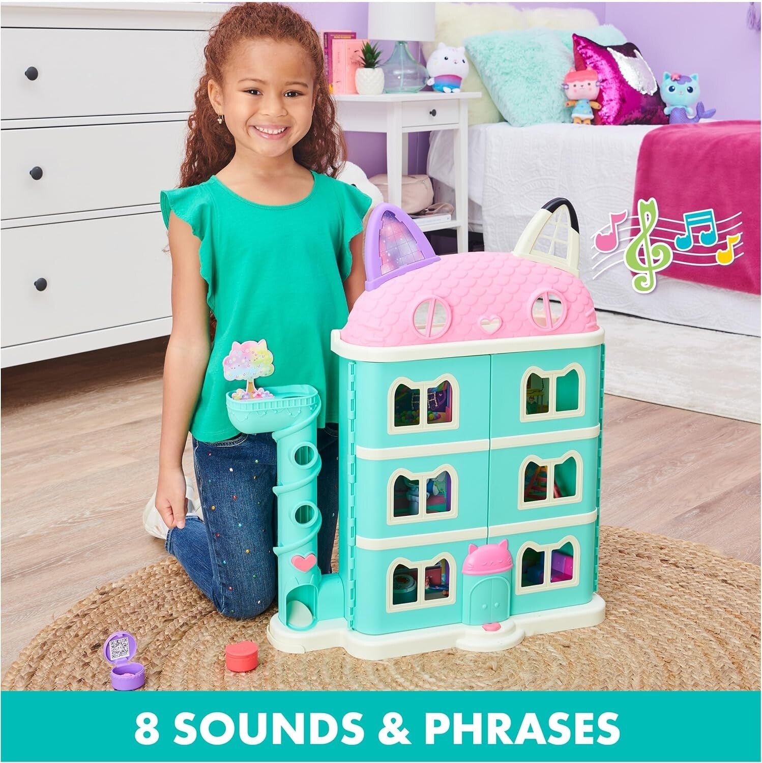 Gabby's Dollhouse - Massive 2ft Playset with Sound Effects & Collectible Figures