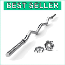 Load image into Gallery viewer, Nickel-Plated 47" EZ Curl Bar with Non-Slip Grip - Ideal for Strength Training