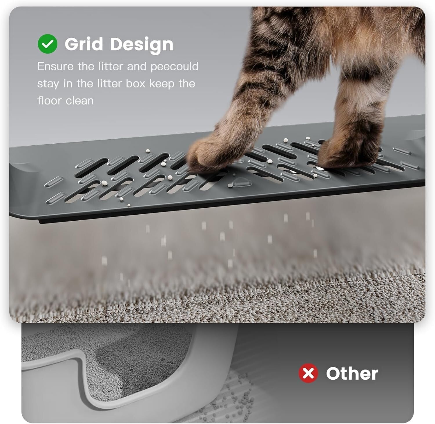 Extra Large Litter Box for Cats - Durable Stainless Steel with Anti-Leak Design