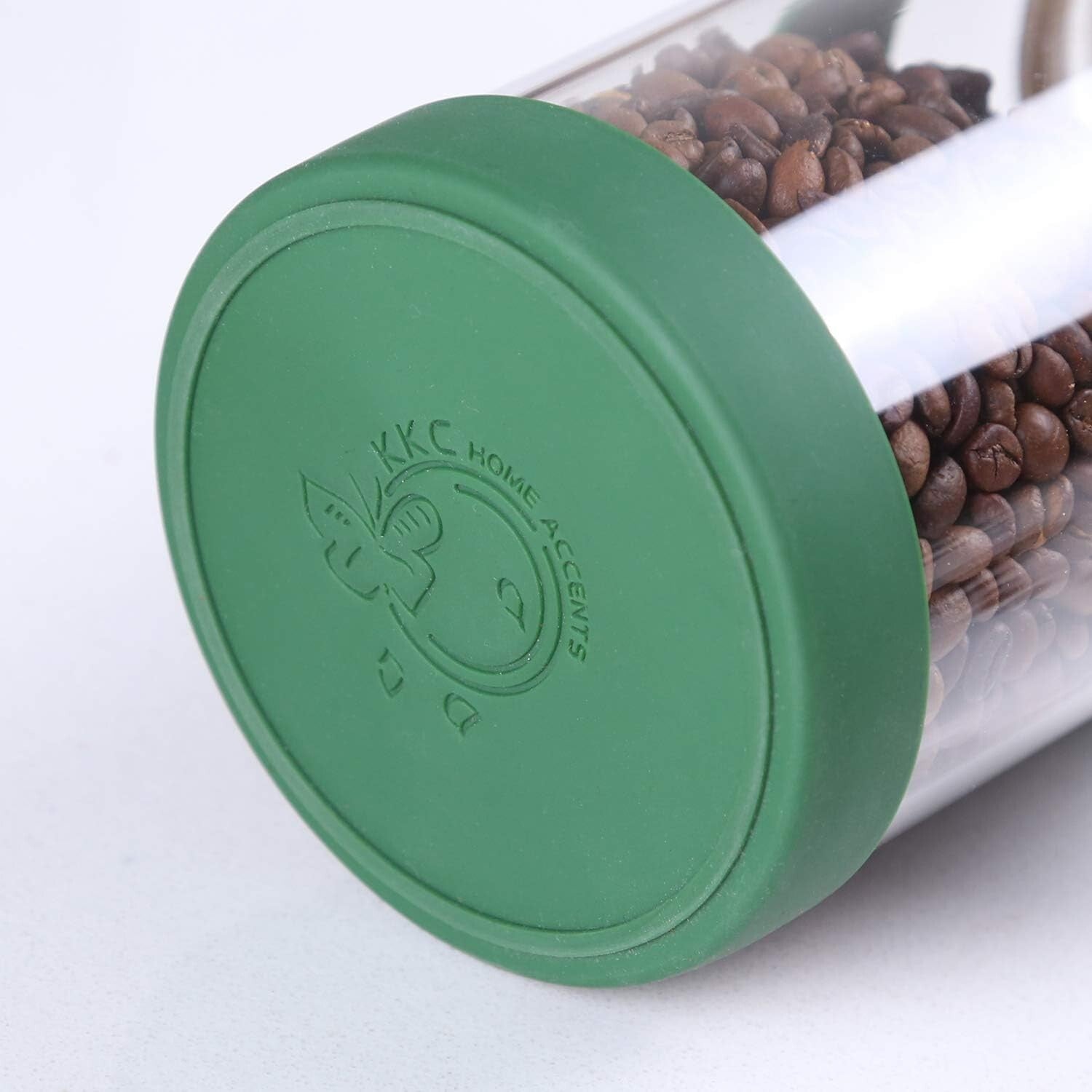 Elegant Airtight Coffee Storage Container with Scoop and Silicone Sleeve - 40oz