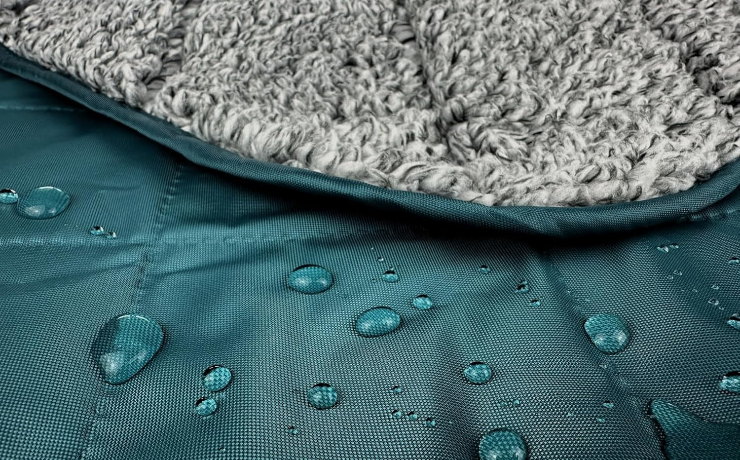 Luxury Teal Quilted Fleece Blanket - Waterproof & Essential for Outdoor Events