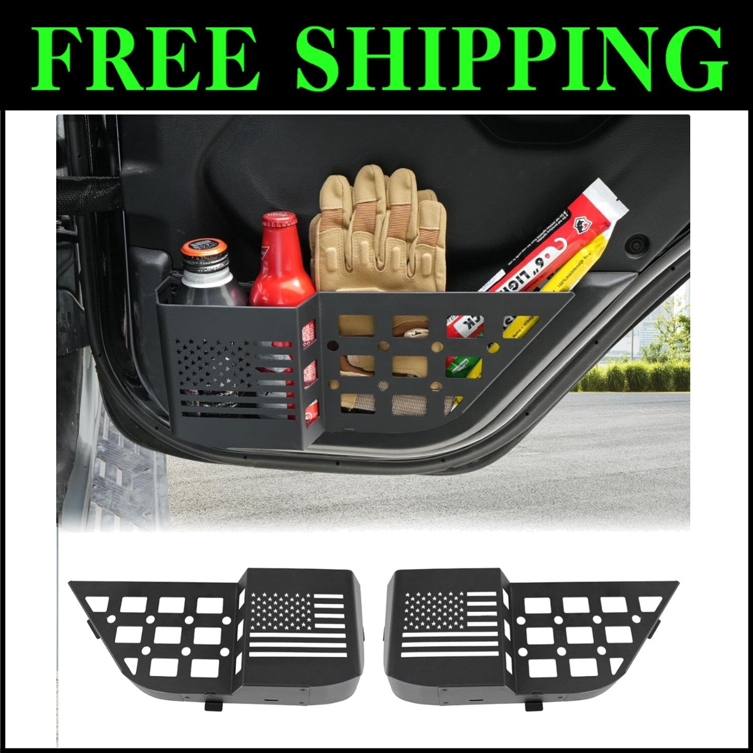 Upgrade Your Jeep: Molle Panel Rear Door Storage Box for Wrangler JL (2018-2024)