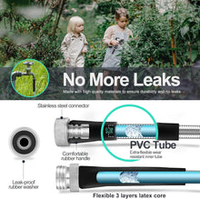 Load image into Gallery viewer, 200ft Durable Stainless Steel Garden Hose – Flexible, Non-Kinking &amp; Leak-Proof