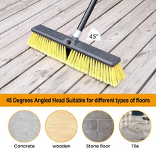 Load image into Gallery viewer, Heavy-Duty 18-Inch Push Broom with 63-Inch Ergonomic Handle for Outdoor Cleaning