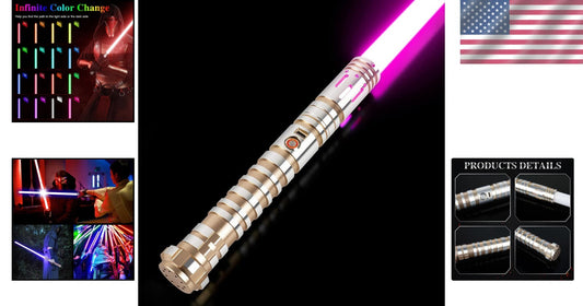 Realistic Metal Hilt RGB Lightsaber - Smooth Swing & Heavy Duty Design