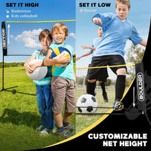 Load image into Gallery viewer, 17ft Portable Multi-Sport Net: Foldable Badminton &amp; Pickleball Height Adjustable