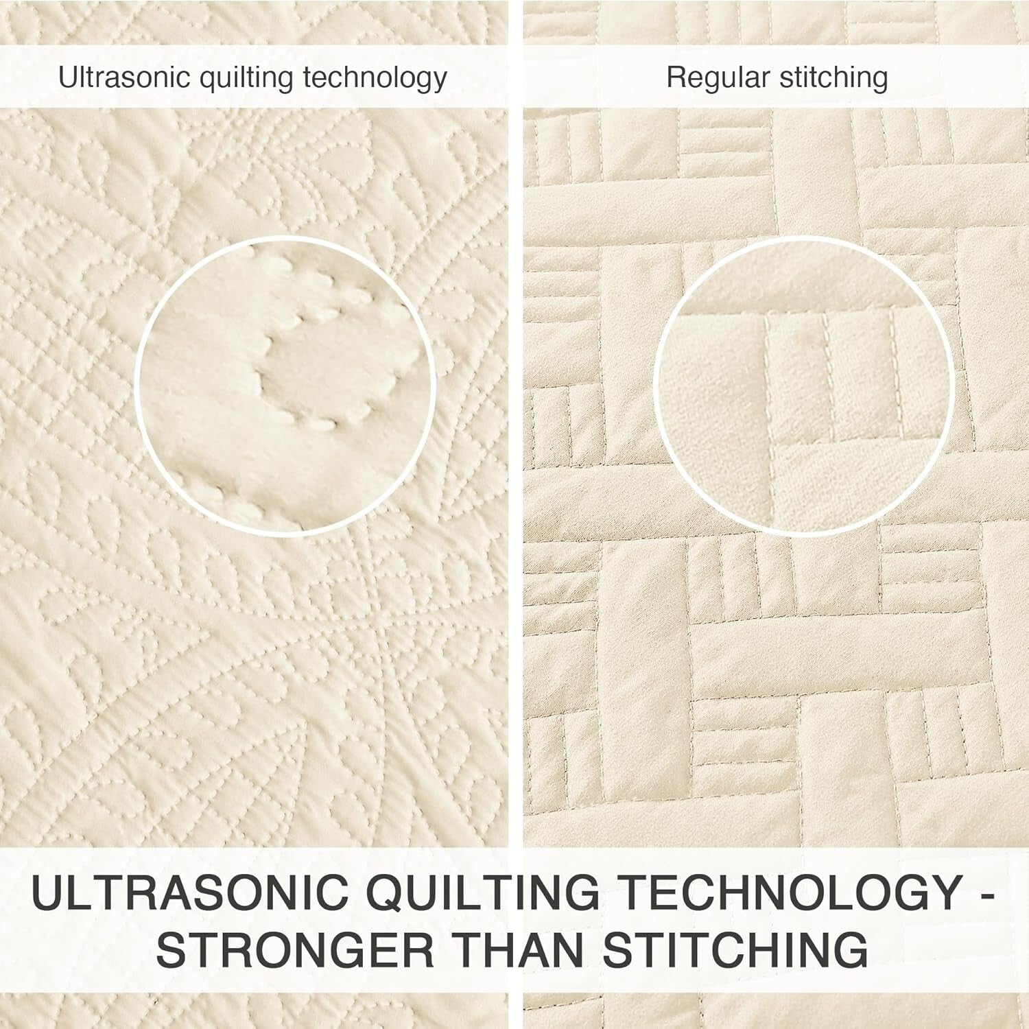 California King Coverlet Set - Durable Coin Pattern Quilt with Matching Shams