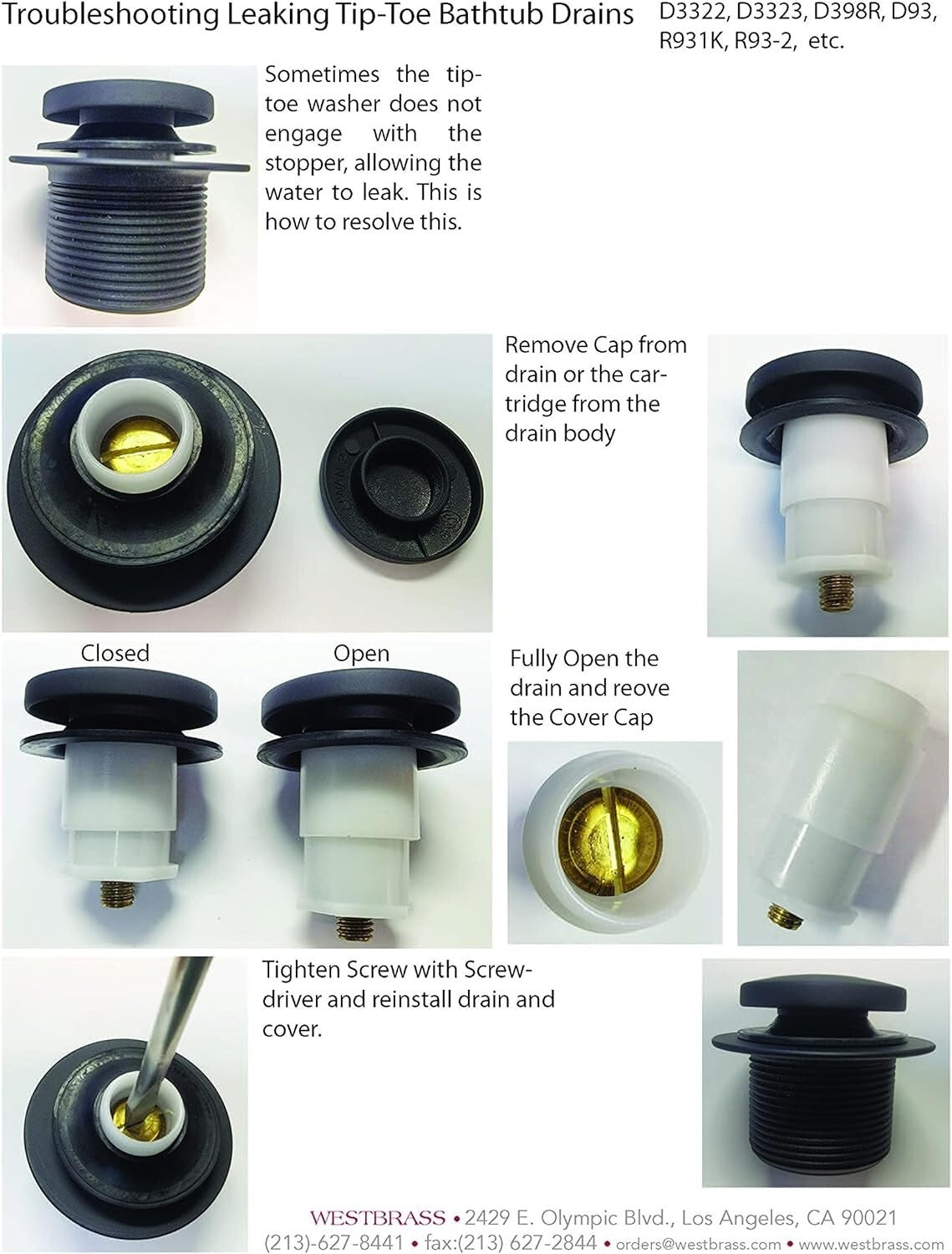 ADA Compliant 1-1/2" Bath Waste Drain Kit with Stylish Overflow Stopper