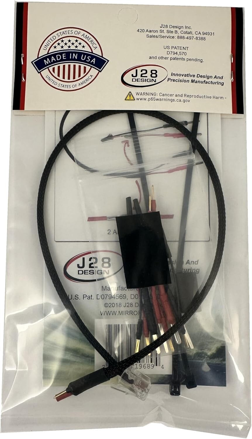 MirrorTap High-Quality Radar Detector Power Cord with 2 Amp Fuse - Made in USA