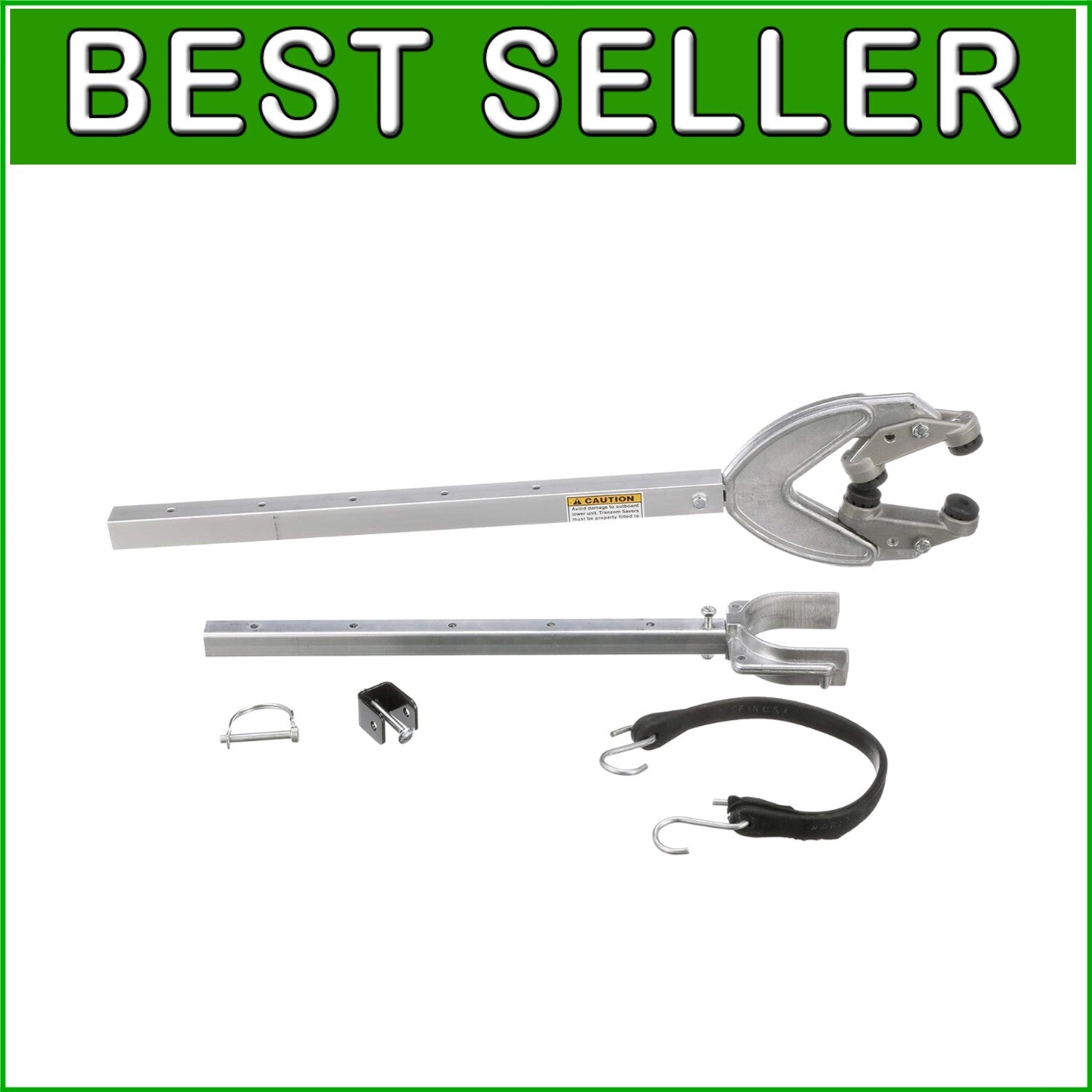 Durable Heavy Duty Transom Saver with Rubber Pads | 24 to 36 Inch Adjustable Fit