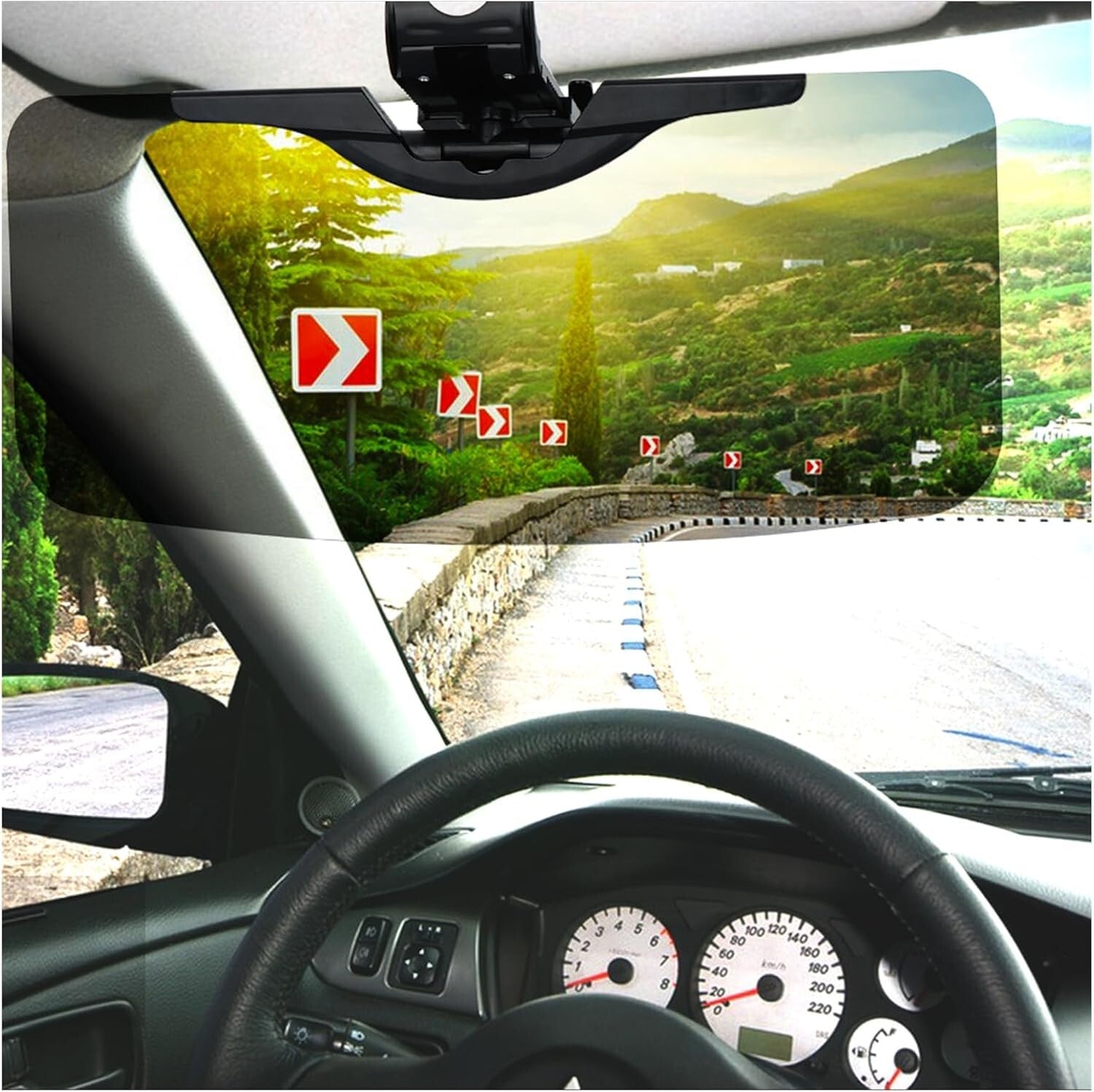 Enhance Driving Comfort: 2-Pack Adjustable Sun Visor Extenders for Cars