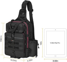Load image into Gallery viewer, Water-Resistant Outdoor Sling Bag for Fishing - Multiple Compartments &amp; Comfort