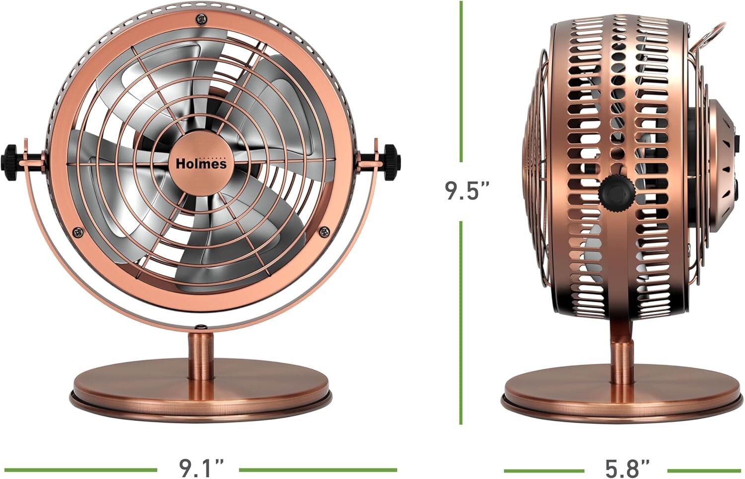 Elegant 6-Inch Desk Fan with Brushed Copper Finish - Home & Office Essential