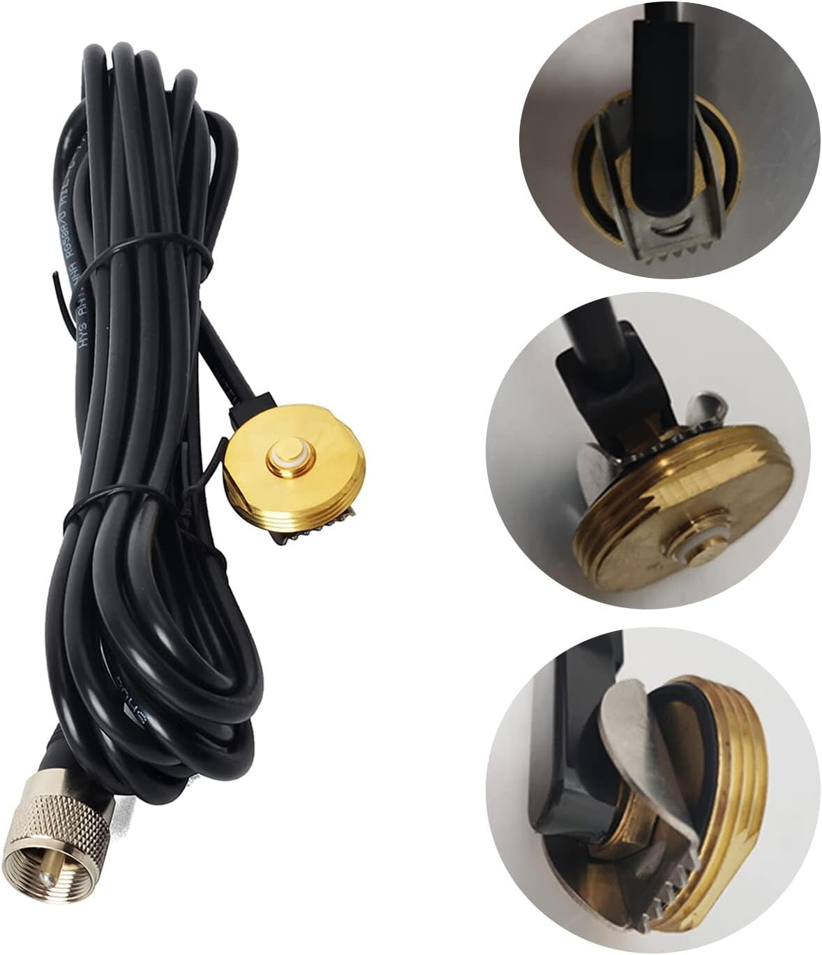 Lightweight 144Mhz/430Mhz Antenna + 13ft Cable for Enhanced Mobile Connectivity