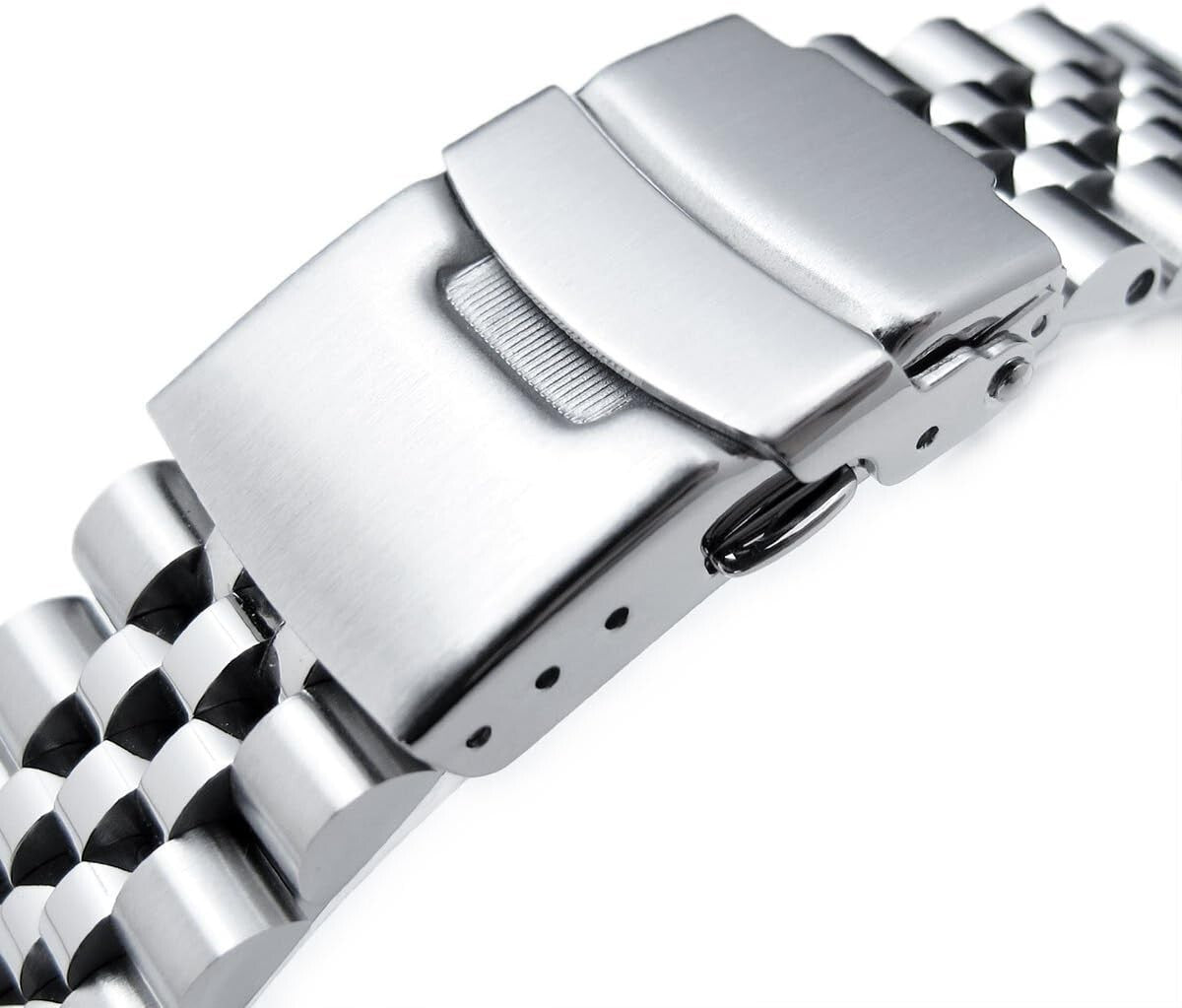 22mm Stainless Steel Watch Band for Seiko Divers with Secure Double Clasp