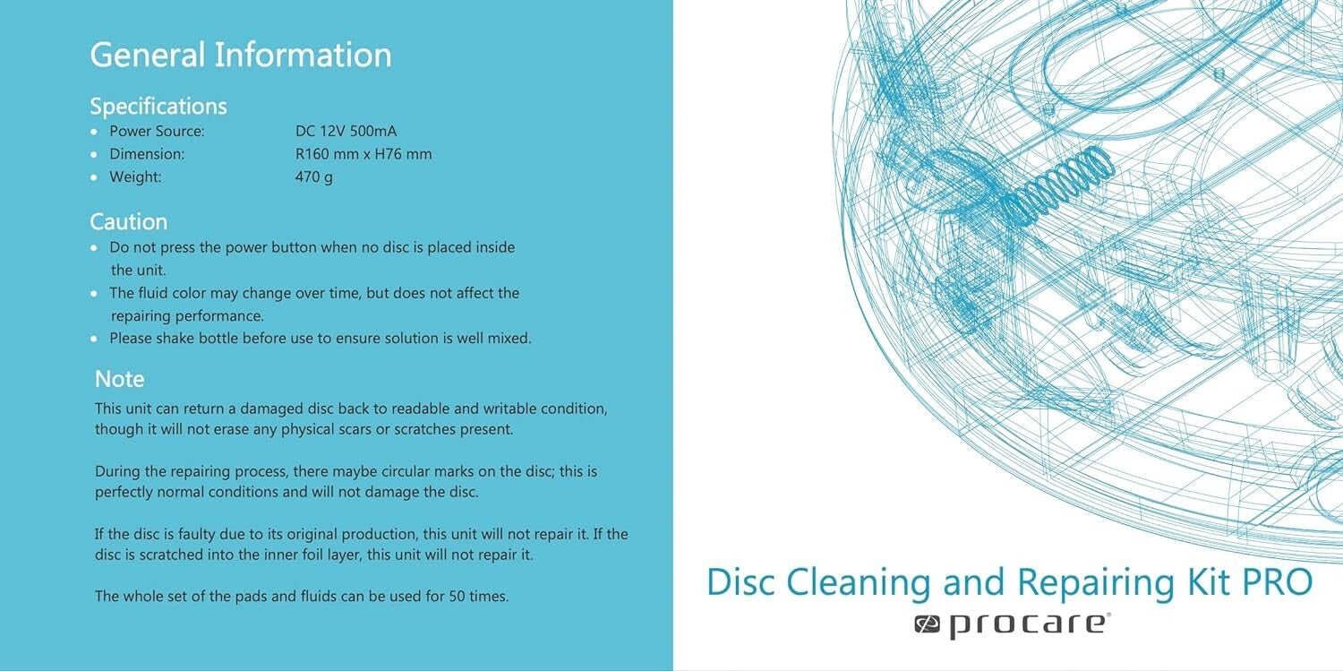 Eco-Friendly Disc Care: ProcareSelect Cleaning & Repair Kit for Optical Media