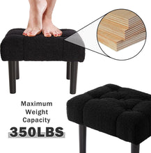 Load image into Gallery viewer, Elegant Jacquard Black Foot Rest Ottoman - Versatile Design for Modern Homes