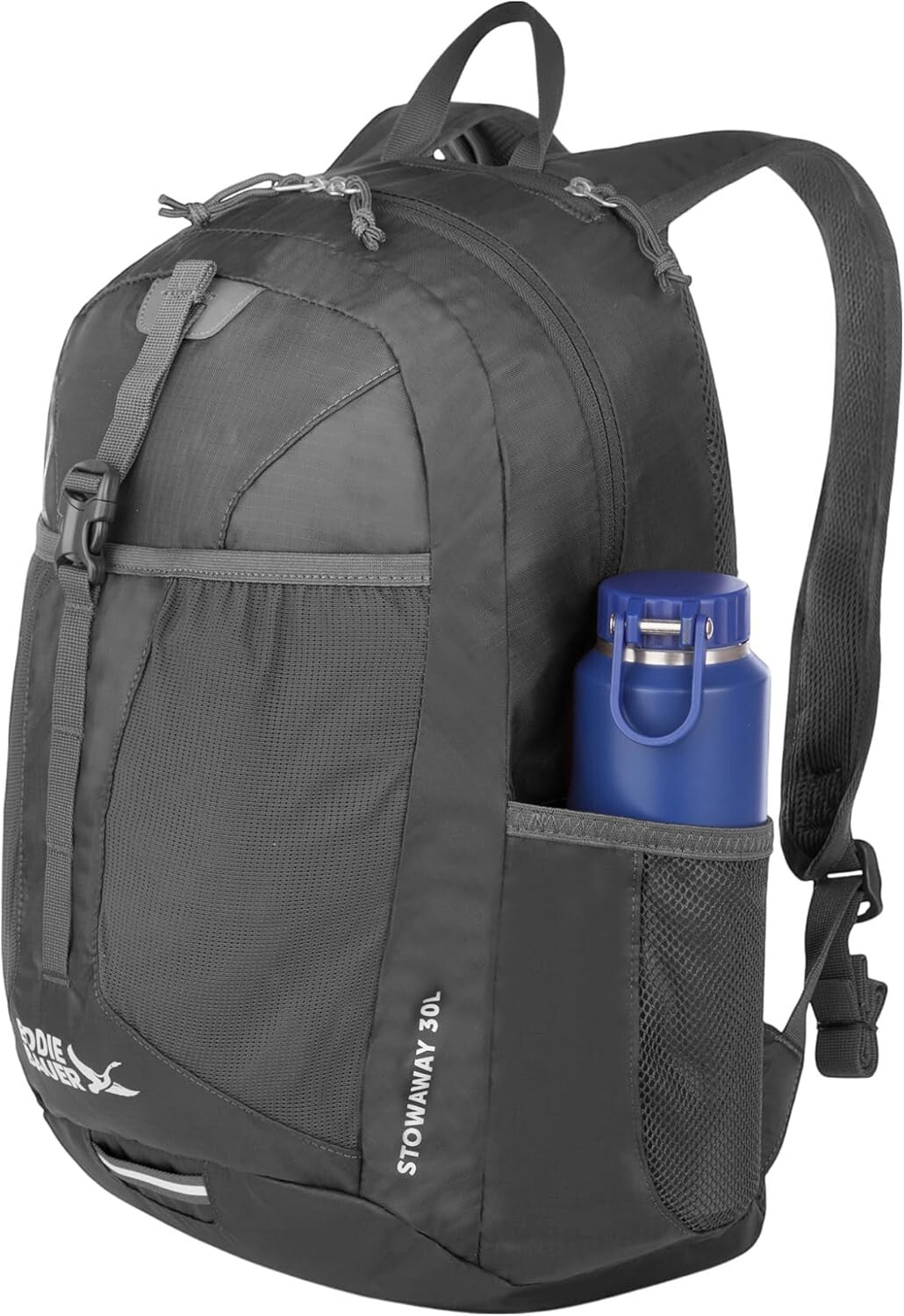 Durable Ripstop Polyester Packable Backpack with Laptop Sleeve - 30L Capacity