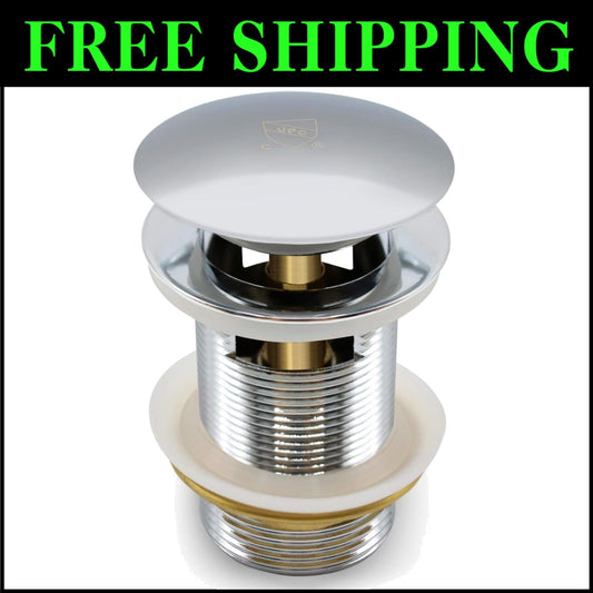 Durable Chrome Pop-up Drain Stopper for Easy Installation - Bath Essential
