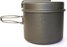 Load image into Gallery viewer, Compact and Lightweight 1600ml Titanium Pot with Foldable Pan - Hiking Essential