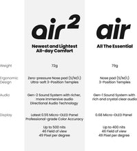Load image into Gallery viewer, Lightweight 72g Air 2 AR Glasses: The Perfect Alternative to TVs and Monitors