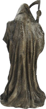Load image into Gallery viewer, 12" Tall Grim Reaper Statue - Lightweight Outdoor Tombstone for Spooky Displays