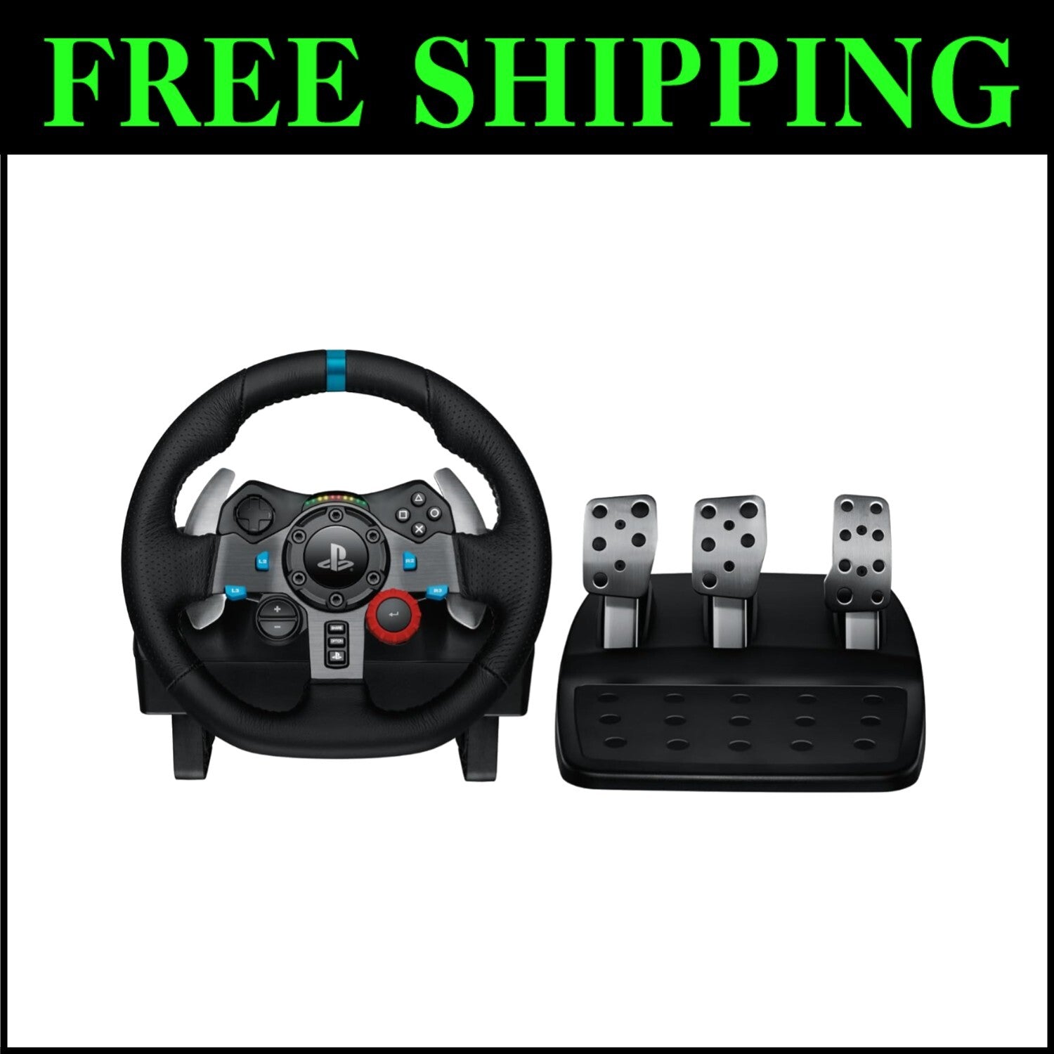 G29 Racing Wheel with Adjustable Pedals - Premium Simulation for PS5, PS4, PC