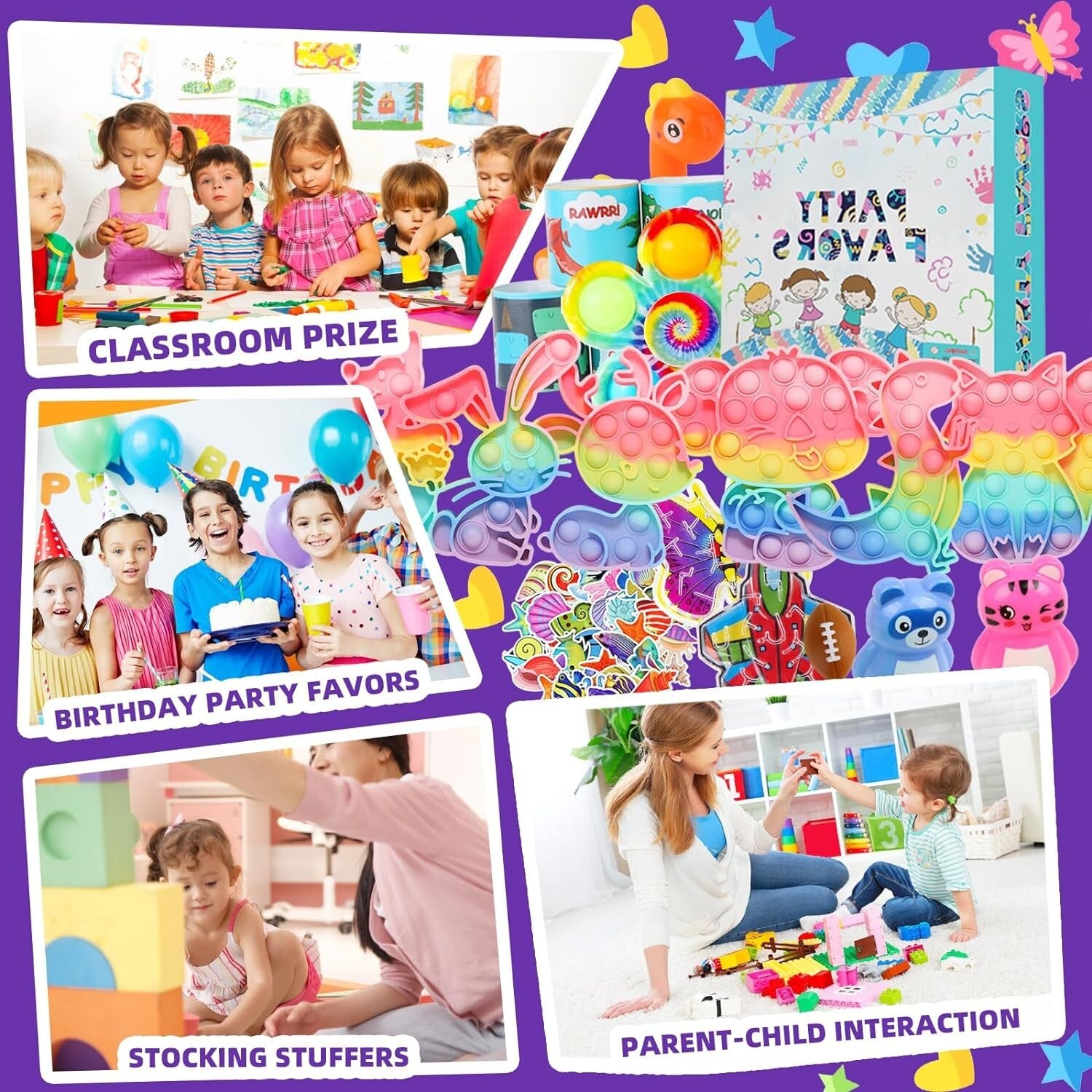 Delightful 1000 Pcs Fidget Toy Set for Kids - Perfect for Parties & Goodie Bags