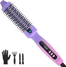Load image into Gallery viewer, Portable Heated Round Brush with Auto Shut-Off and Dual Voltage for Safe Travel