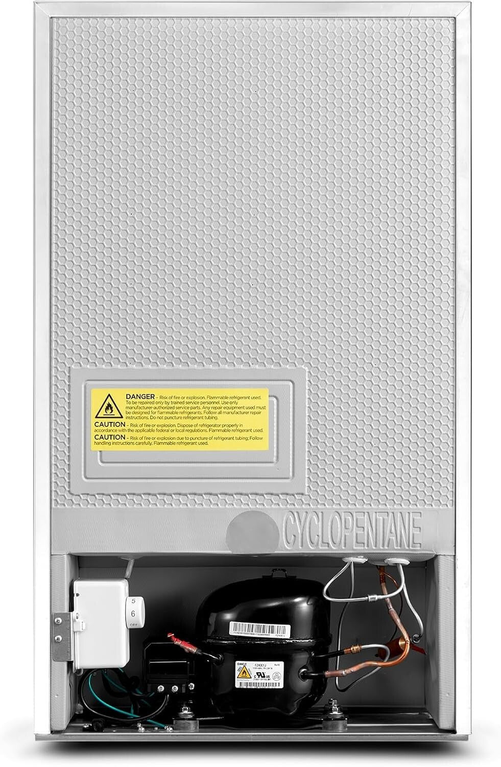 Stainless Steel Upright Freezer, 3.0 Cubic Feet - Space-Saving, Energy Efficient