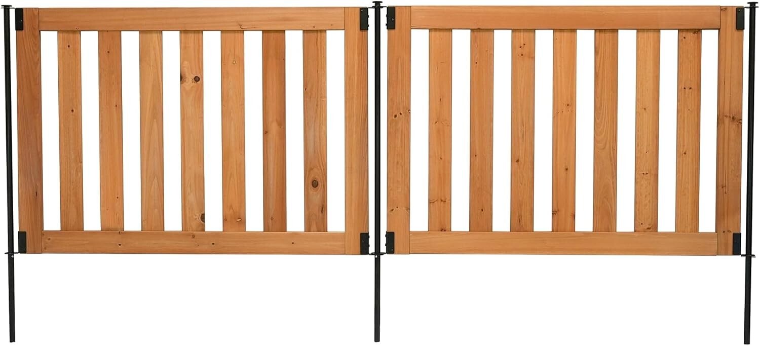 FSC Certified 32"H Wooden Fence Kit - Easily Assembled Garden & Dog Enclosure