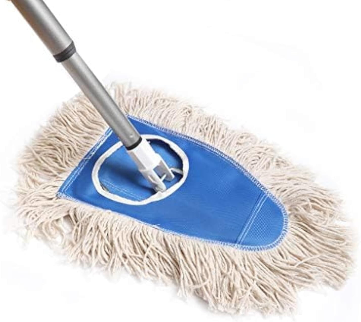 Versatile Cotton Dry Mop with Frame & Adjustable Handle for Hard-to-Reach Areas