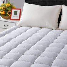 Load image into Gallery viewer, Soft Cotton Full Size Mattress Pad with Cooling Pillow Top - Breathable Comfort