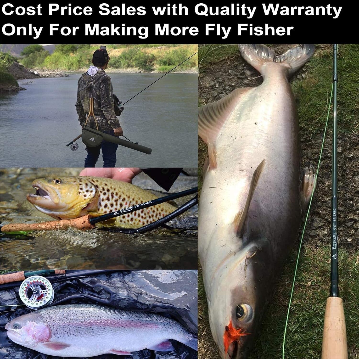 Essential Fly Fishing Starter Kit - 9ft Rod, Lightweight Reel & Waterproof Case