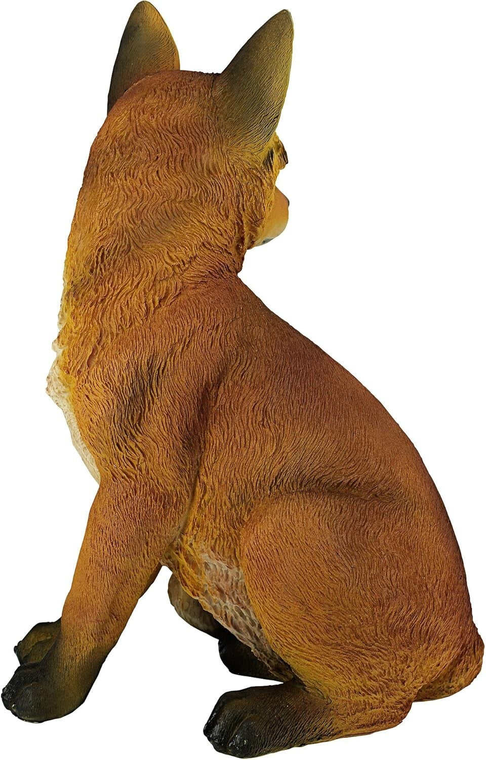Whimsical Lifelike Woodie The Fox Sculpture - Garden Accent 10 Inches Wide